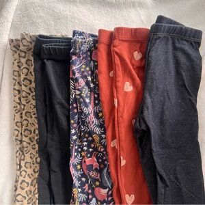 Girls Toddlers 18-24 mo/2T Bundle 5 Pairs of Leggings